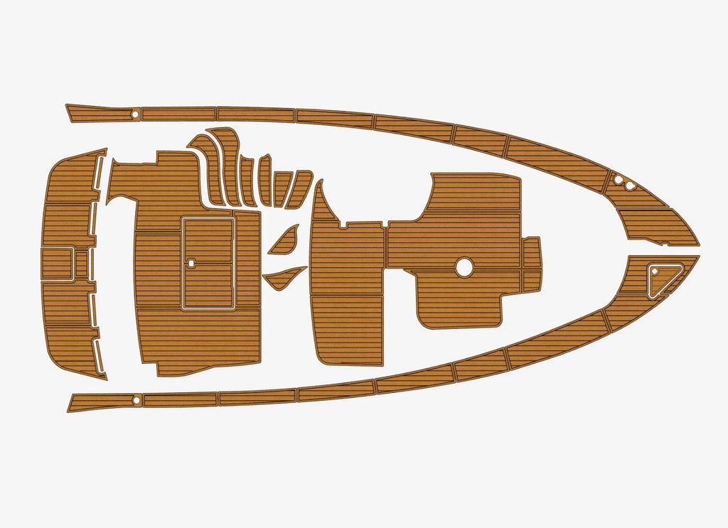 EVA Faux Teak Marine Deck Floor Mat for Sea Ray 400 Sedan Bridge (1996–2003)