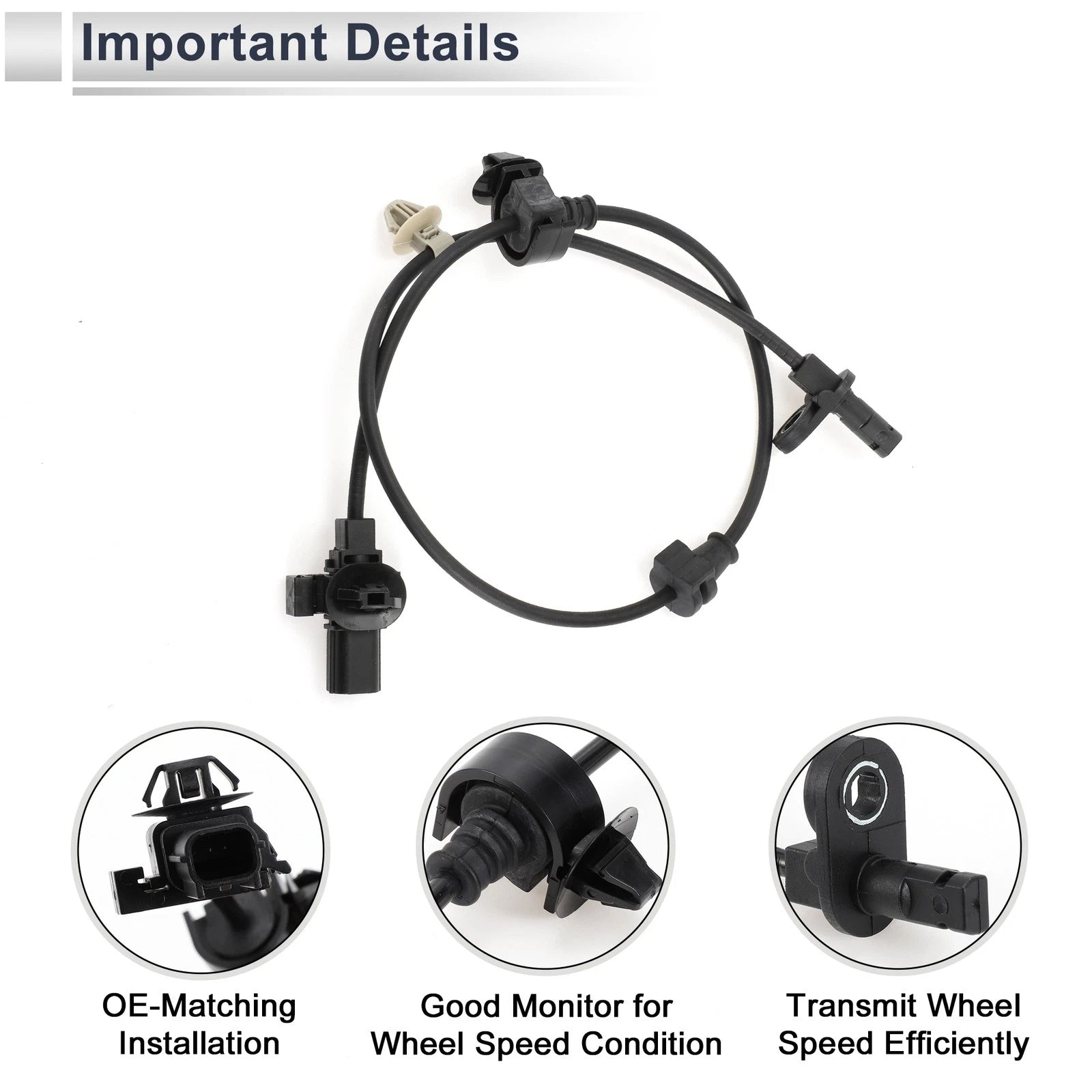 ABS Wheel Speed Sensor No. 57470SZTG01 for Honda CR-Z (2011–2016) Rear Right
