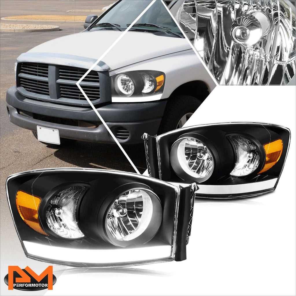 Headlight Lamp with LED DRL for Dodge RAM Pickup (2006–2009)