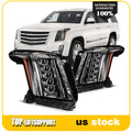 2Pcs LED Headlight with Bulbs for Cadillac Escalade ESV (2015–2020)