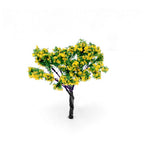 20Pcs 2.55" Yellow Flower Trees for Train Railroad Diorama Layout