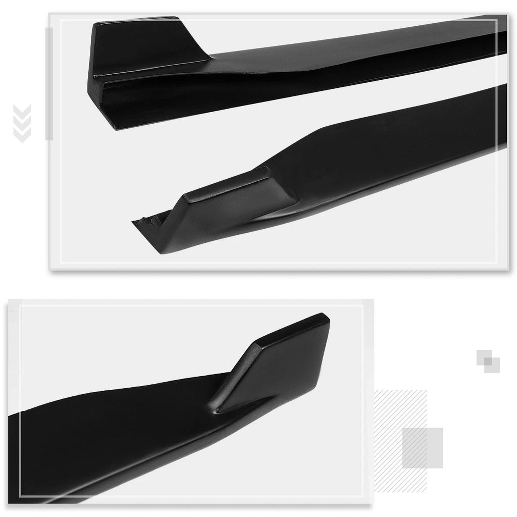 Matte Black Side Skirts Splitter Extension for Ford Mustang (2015–2017)