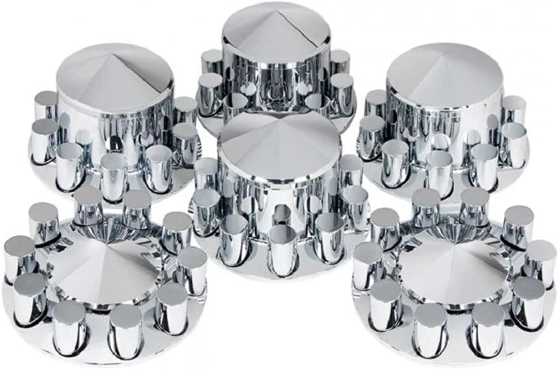 Axle Hub Cover Kit Chrome Pointed Axle Covers for Jeep Wrangler (1997–2018)
