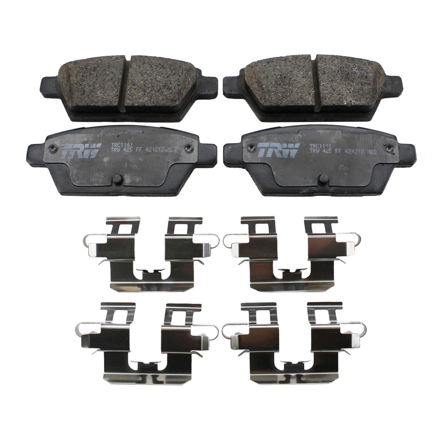 Set of 4 TRW Pro Rear Ceramic Brake Pads for Ford Fusion MKZ Zephyr (2006–2012)