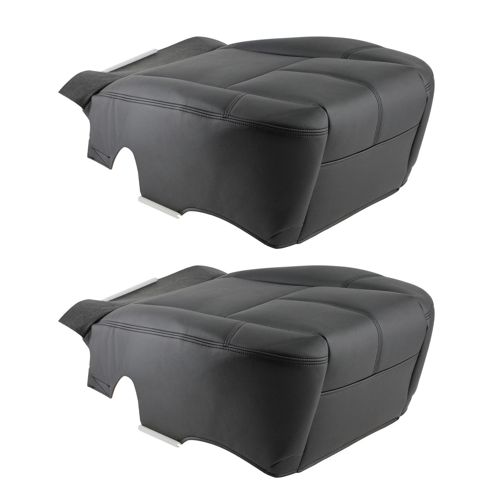 Bottom Leather Seat Cover Pair for GMC Yukon XL (2007–2012) Black