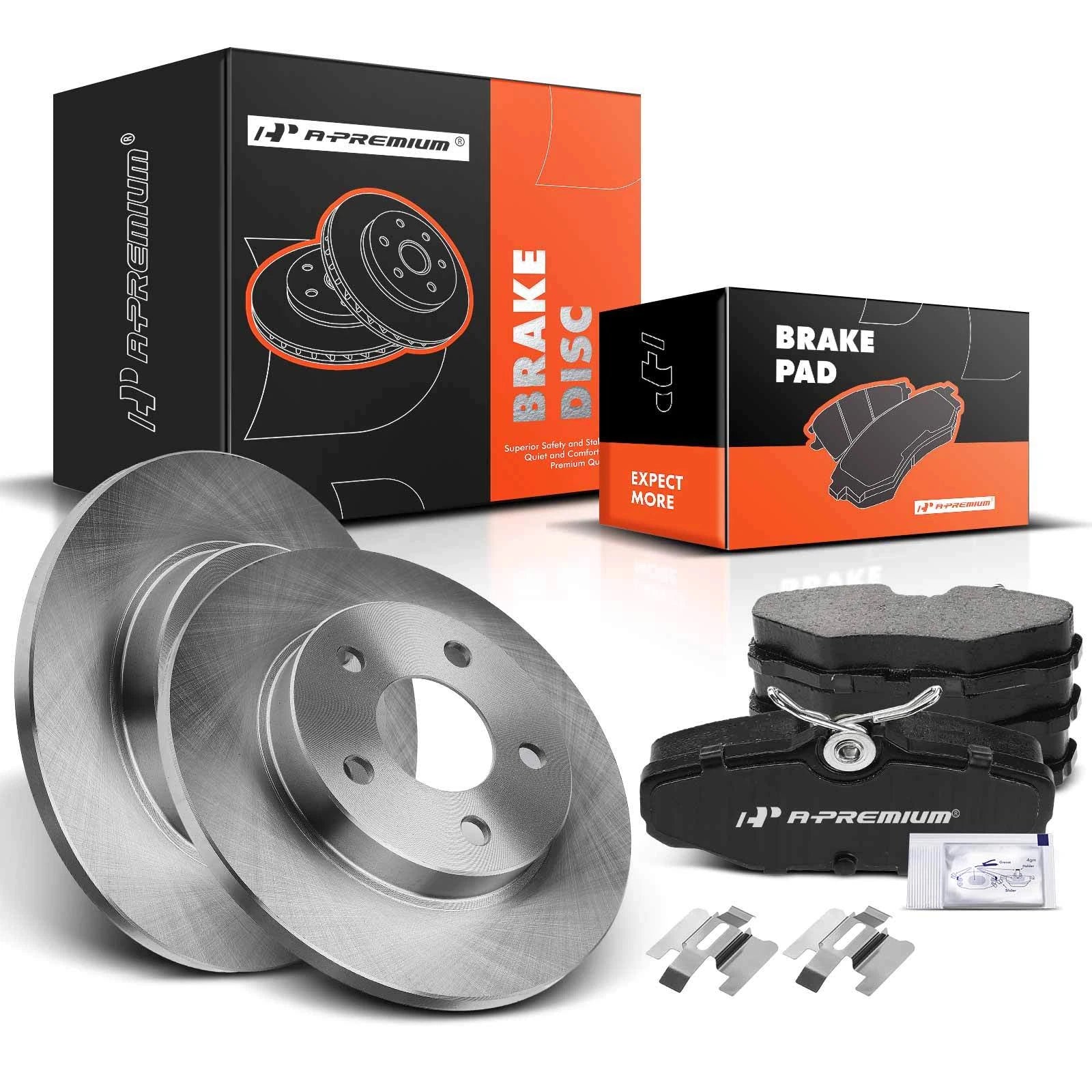 Set of 2 Rear Disc Brake Rotors & Ceramic Pads for Ford Taurus (1993–2005)