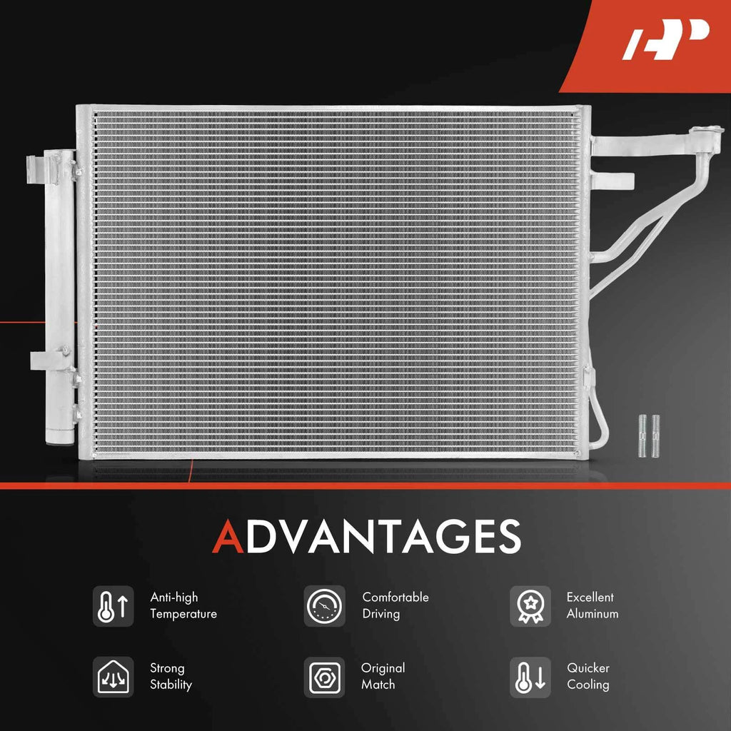 A/C condenser with receiver drier & bracket for Kia Forte Koup (2010-2013)