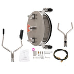 16.5" Stainless Pressure Washer Surface Cleaner 4200 PSI with 4 Wheels