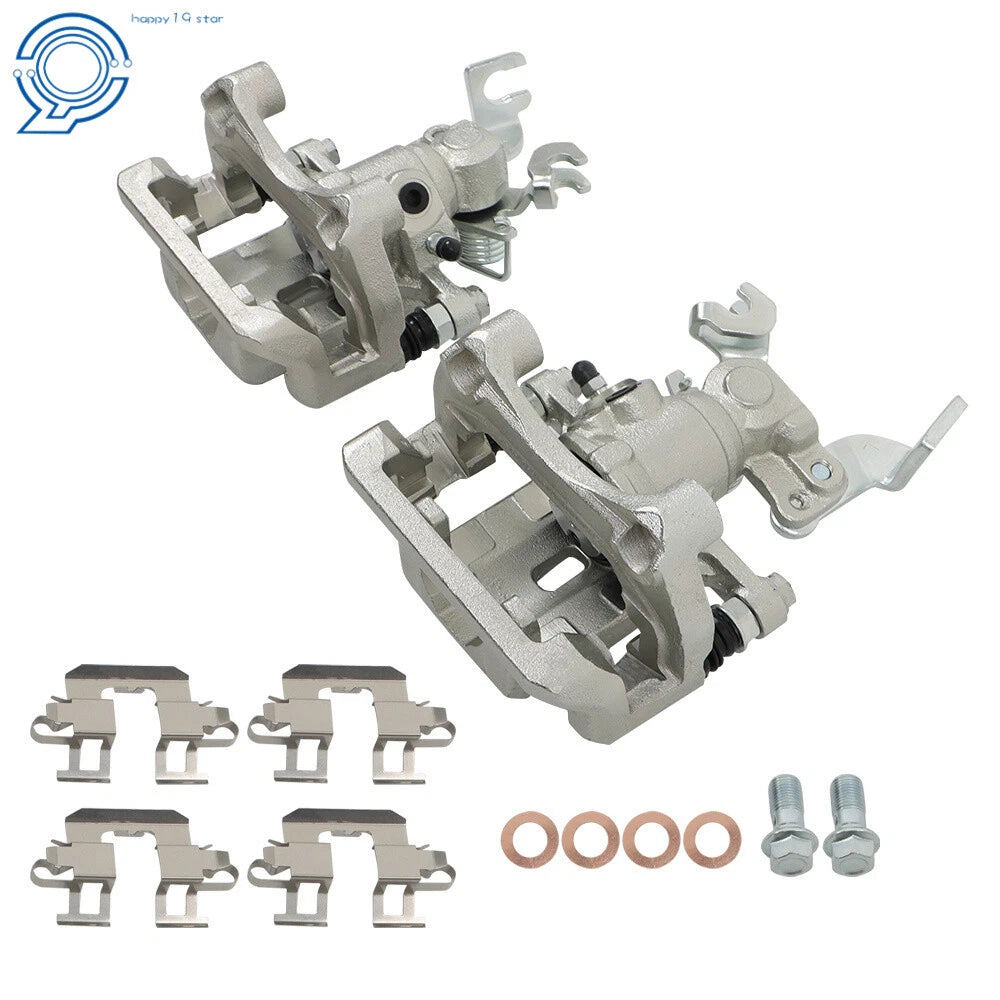 Set of 2 Rear Brake Calipers with Bracket for Ford Fusion Mazda 6 (2006–2013)