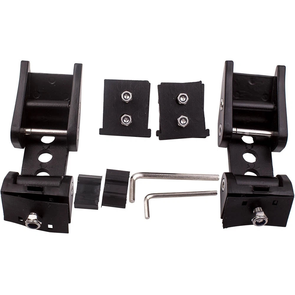 2 Pcs Hood Latch Locking Catch for Jeep Wrangler JK JL (2007–2023) w/Rubber Pads