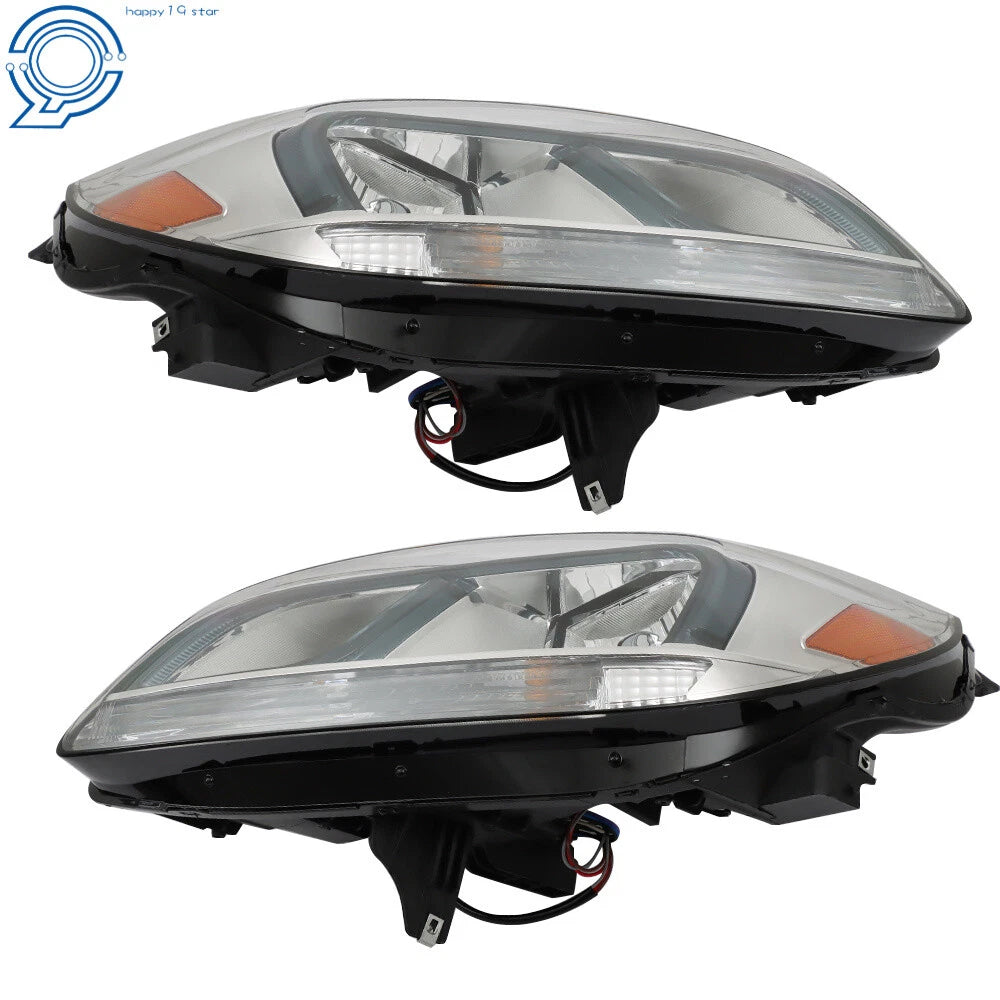 Set of 2 Headlight Lenses for Chevrolet Malibu (2013-2016)