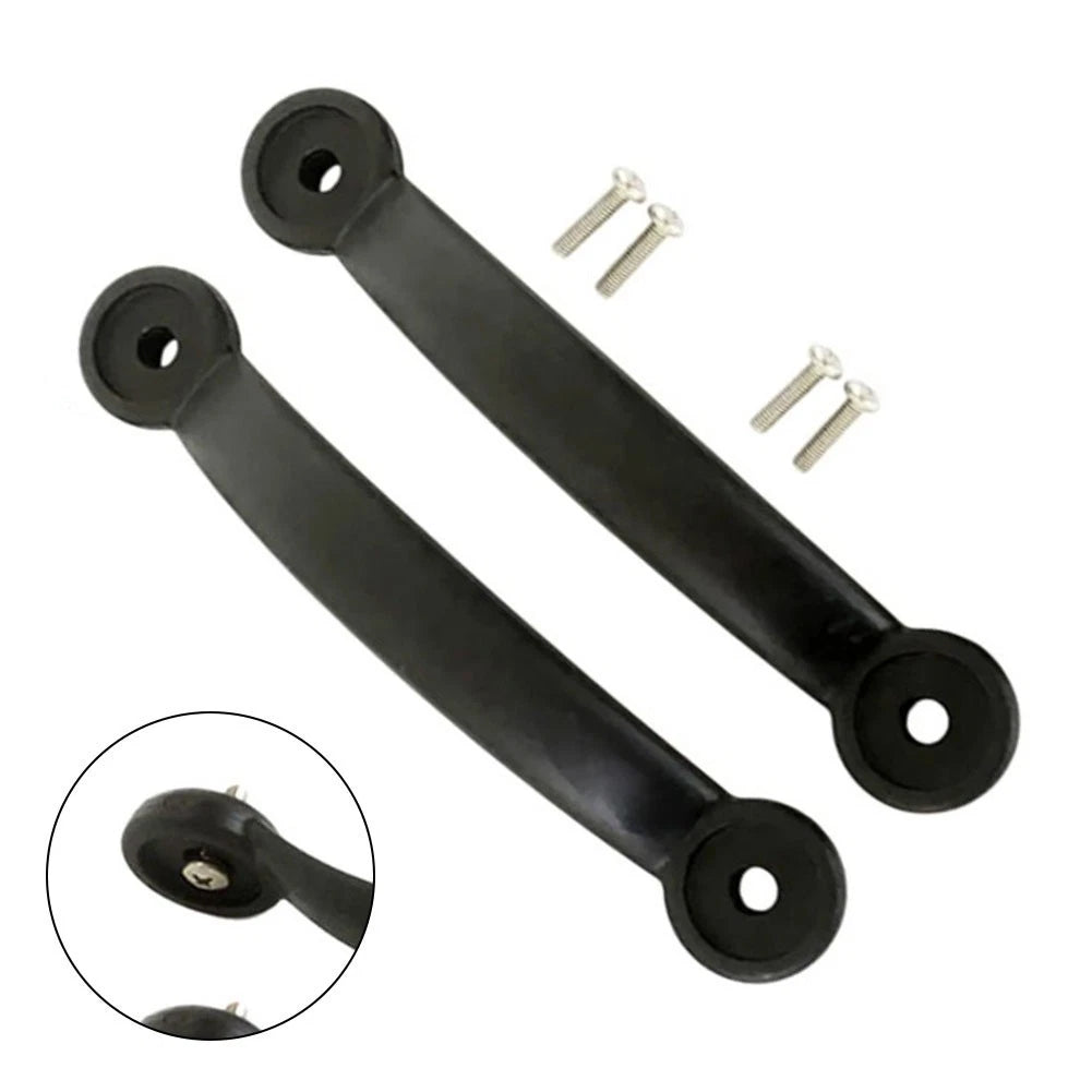 Pair of Black PU Plastic Carry Handles for Kayak Canoe Boat Side Mount