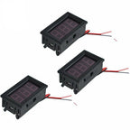 3X Blue LED 3-Digital Display Voltage Meter for Motorcycle