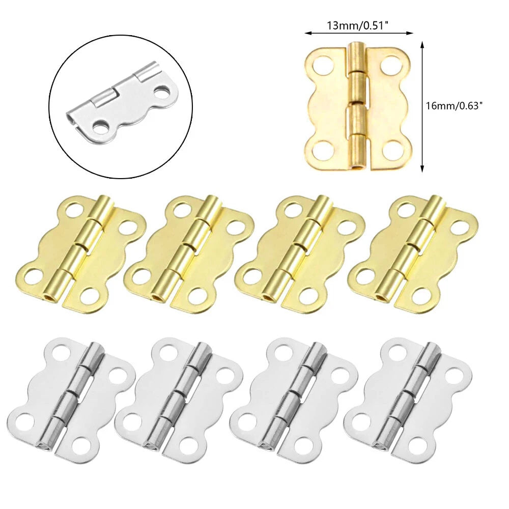 20Pcs Mini Butterfly Hinges for Jewelry Box (16x13mm)