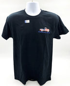 Ford Truck T-Shirt Black Built Ford Tough American Flag for Ford F-Series (1999–2024)