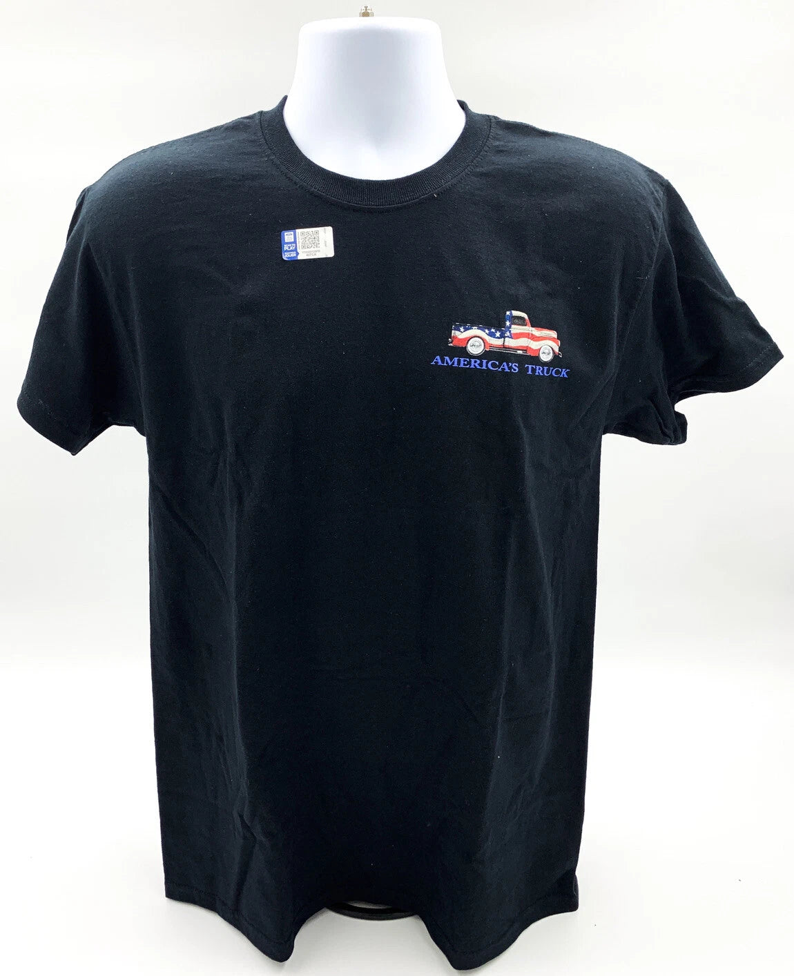 Ford Truck T-Shirt Black Built Ford Tough American Flag for Ford F-Series (1999–2024)