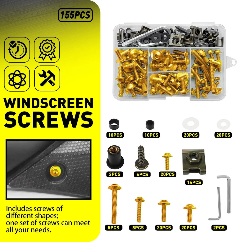 Fairing Bolt Kit for Honda CB1000R CBR600RR (2008–2023)