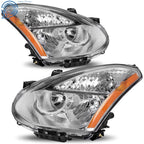 Set of 2 Chrome Headlights for Nissan Rogue (2008–2013)