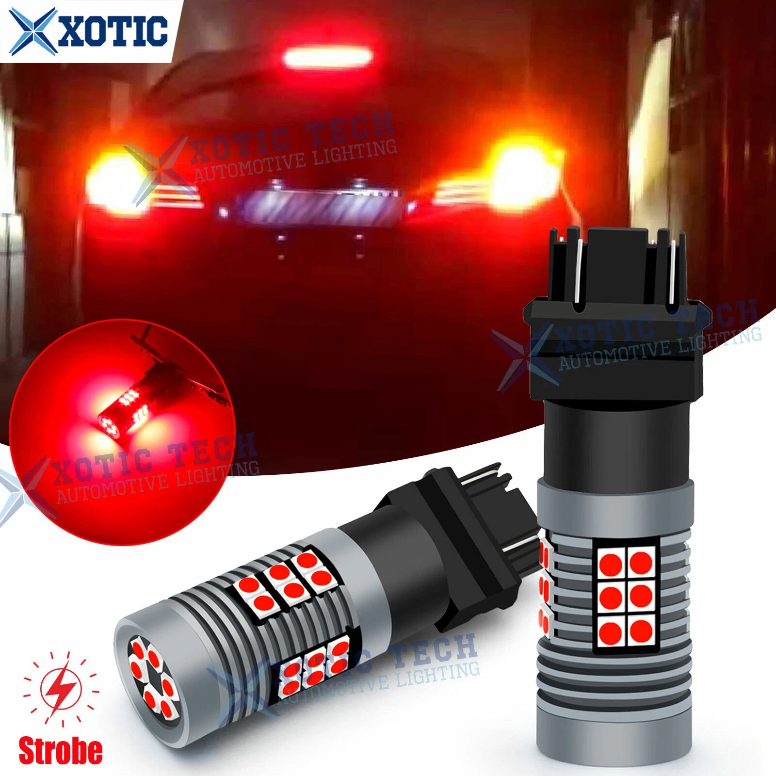 Strobe Flash LED Brake Stop Tail Light Bulb for Chevy Silverado 1500 (2007–2018)