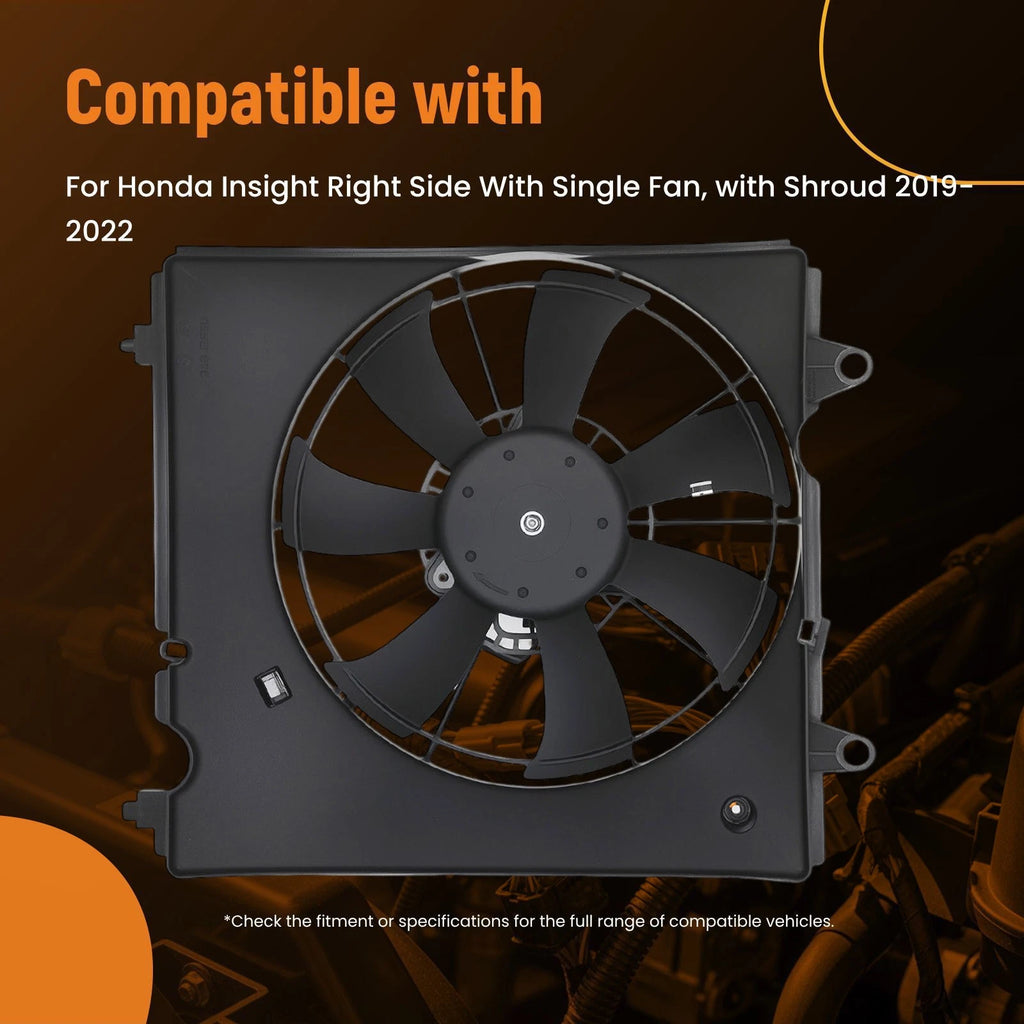 Cooling Fan Right w/ Shroud for Honda Insight (2019–2022)