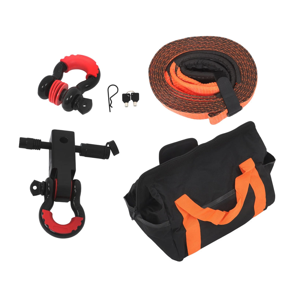 3" x 20' Recovery Tow Strap Kit for Trucks (Universal)