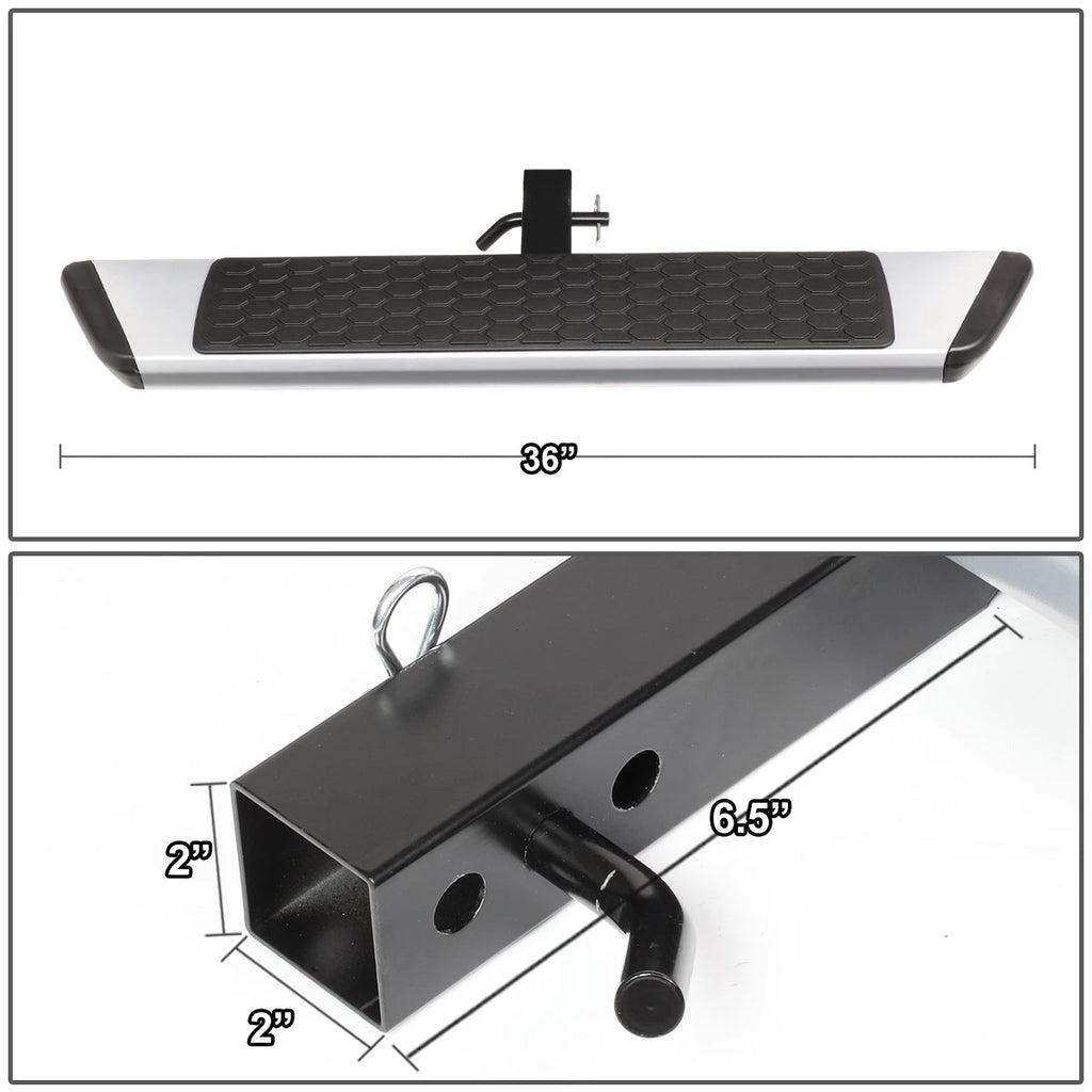 2" Receiver Rear Bumper Hitch Step Bar for Universal Fit (26"W x 5.5"L)