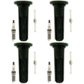 Set of 4 NGK G-Power Platinum Spark Plugs & Coil Boots for Colorado Canyon (2004–2012)