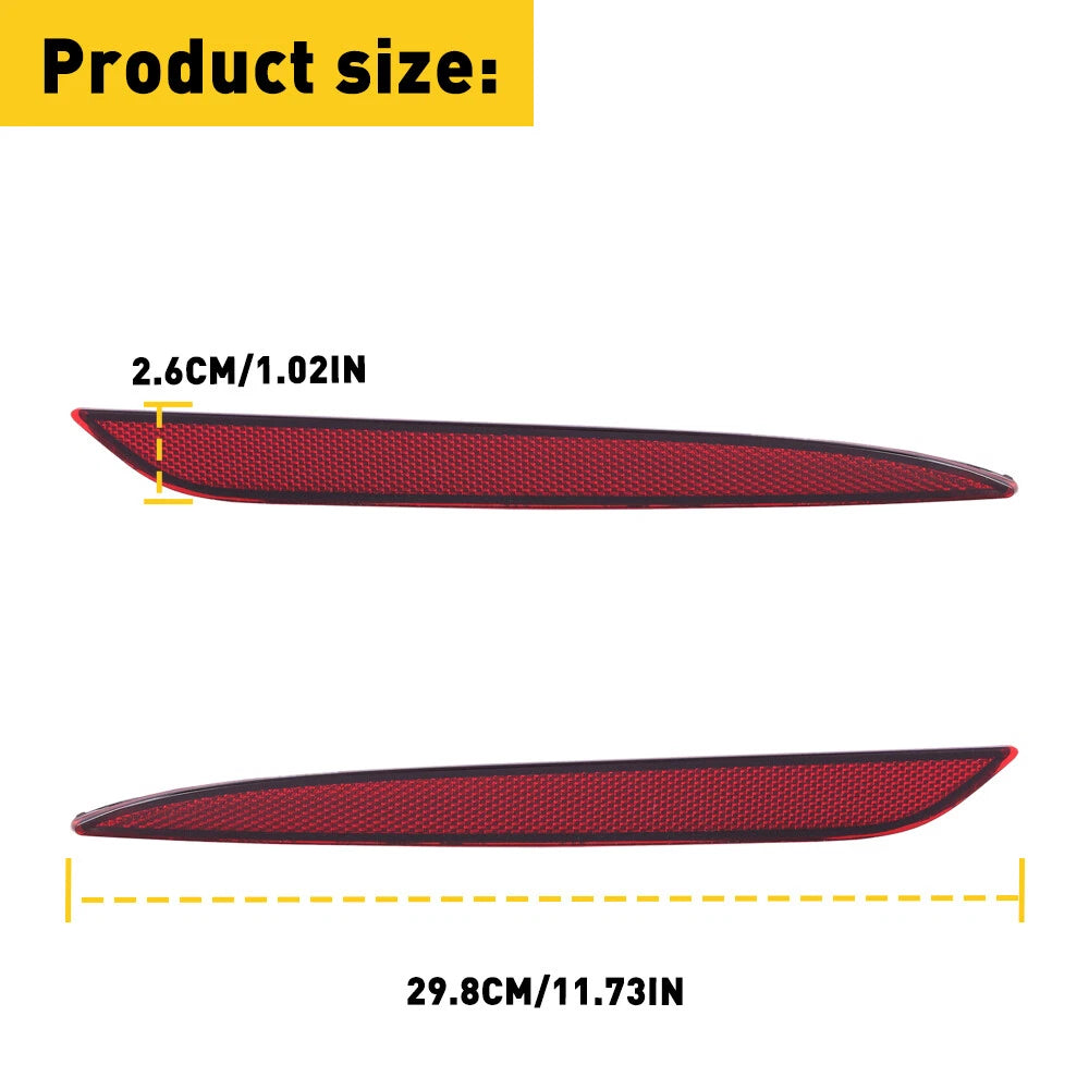 Set of 2 Rear Bumper Reflector Lights for Tesla Model 3 (2017-2023)
