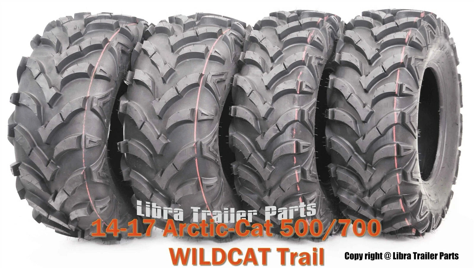 Set of 4 ATV Solid Mud Tires 25X8X12 25X10X12 for Arctic Cat Wildcat (2014–2017)