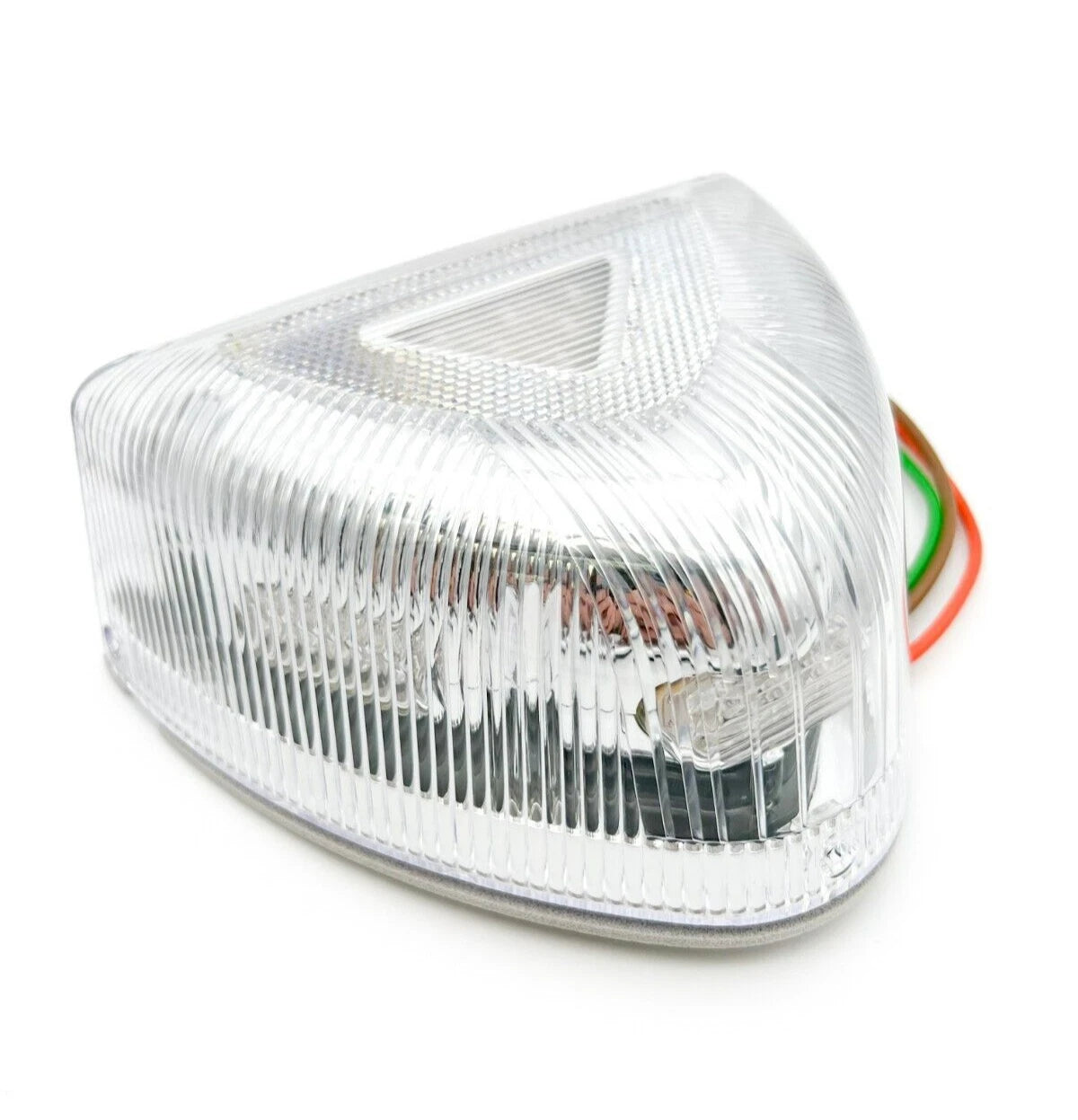 Amber LED Side Turn Signal Pair w Chrome Base Clear Lens for Peterbilt (2005–2019)