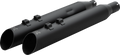 KHROME WERKS Slip-On Mufflers for Harley M8 (2017–2023) - Black, Slash-Up