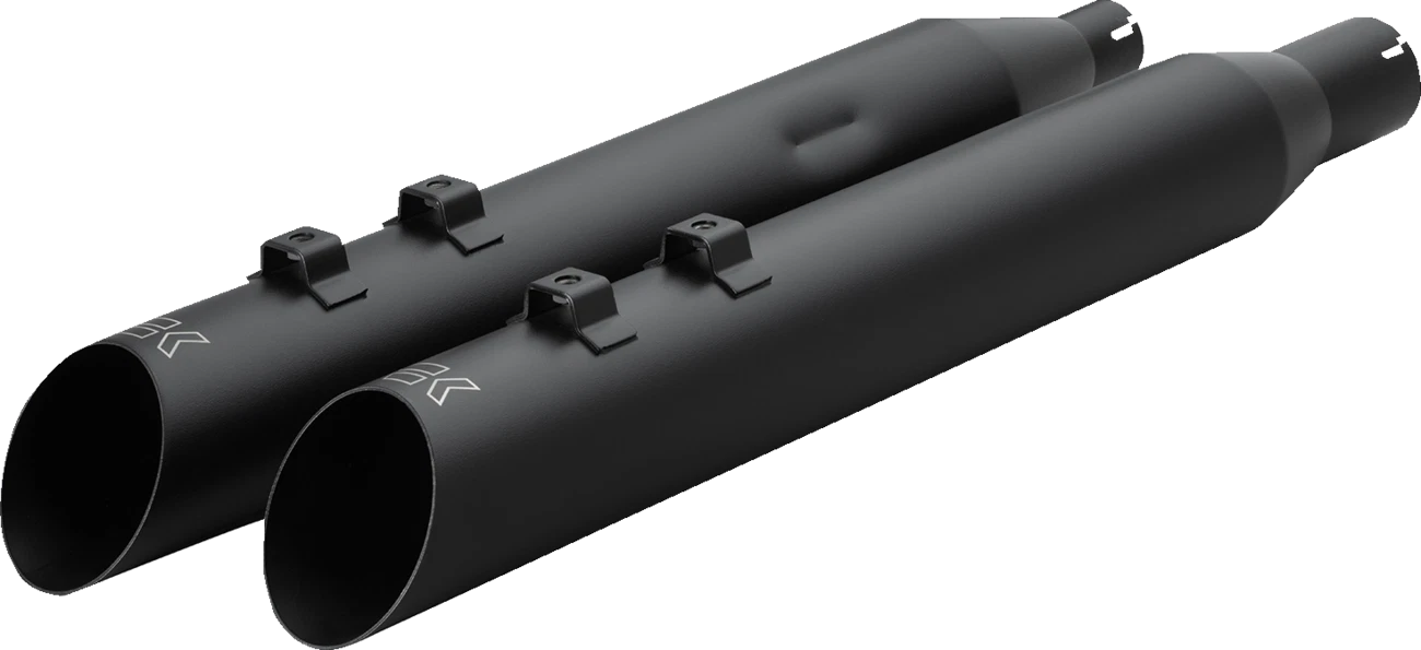 KHROME WERKS Slip-On Mufflers for Harley M8 (2017–2023) - Black, Slash-Up