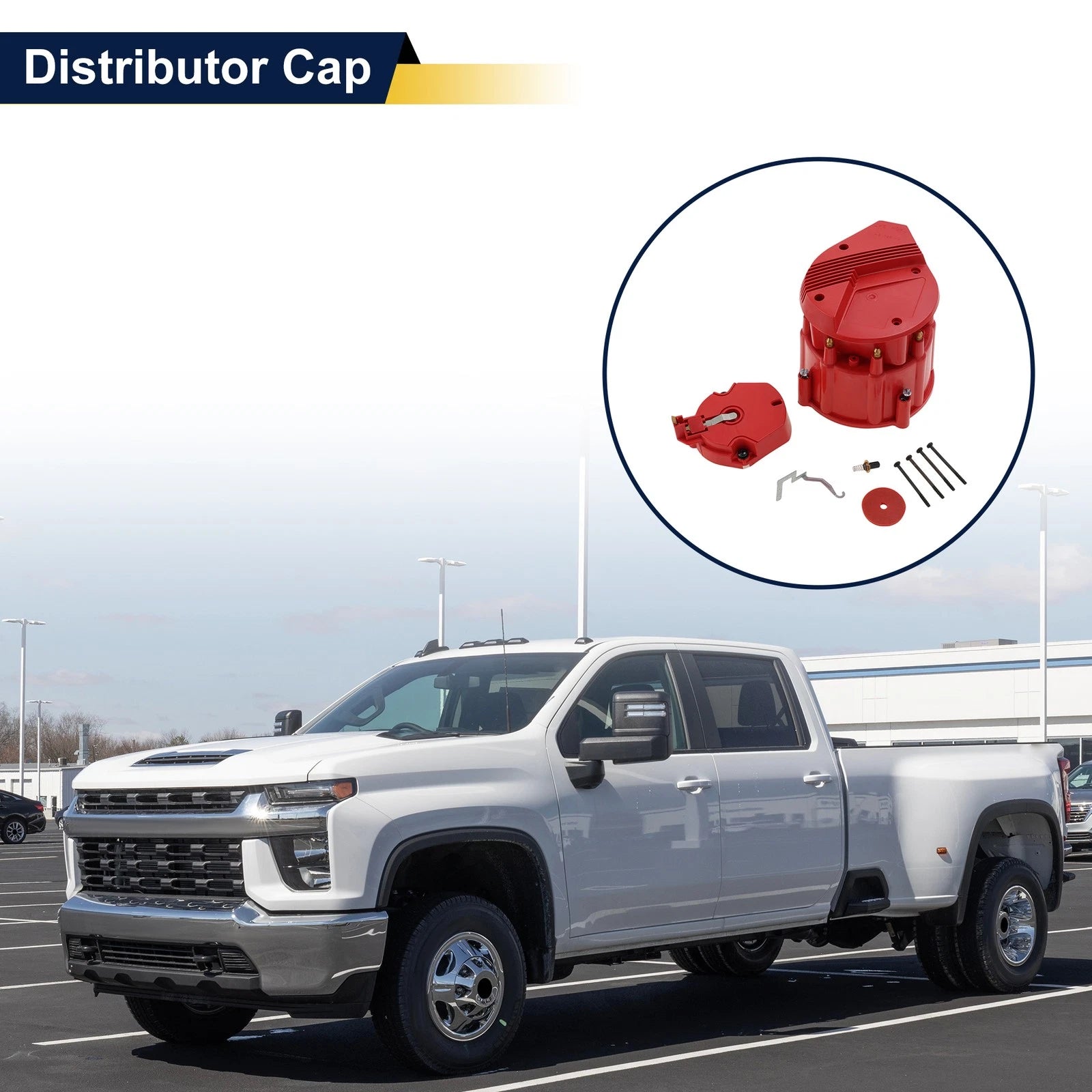 Ignition Distributor Cap Set for Chevy Ford 