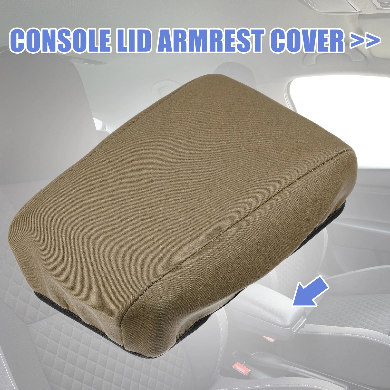 Center Console Armrest Cover for Subaru Forester (2015–2018) Dark Brown