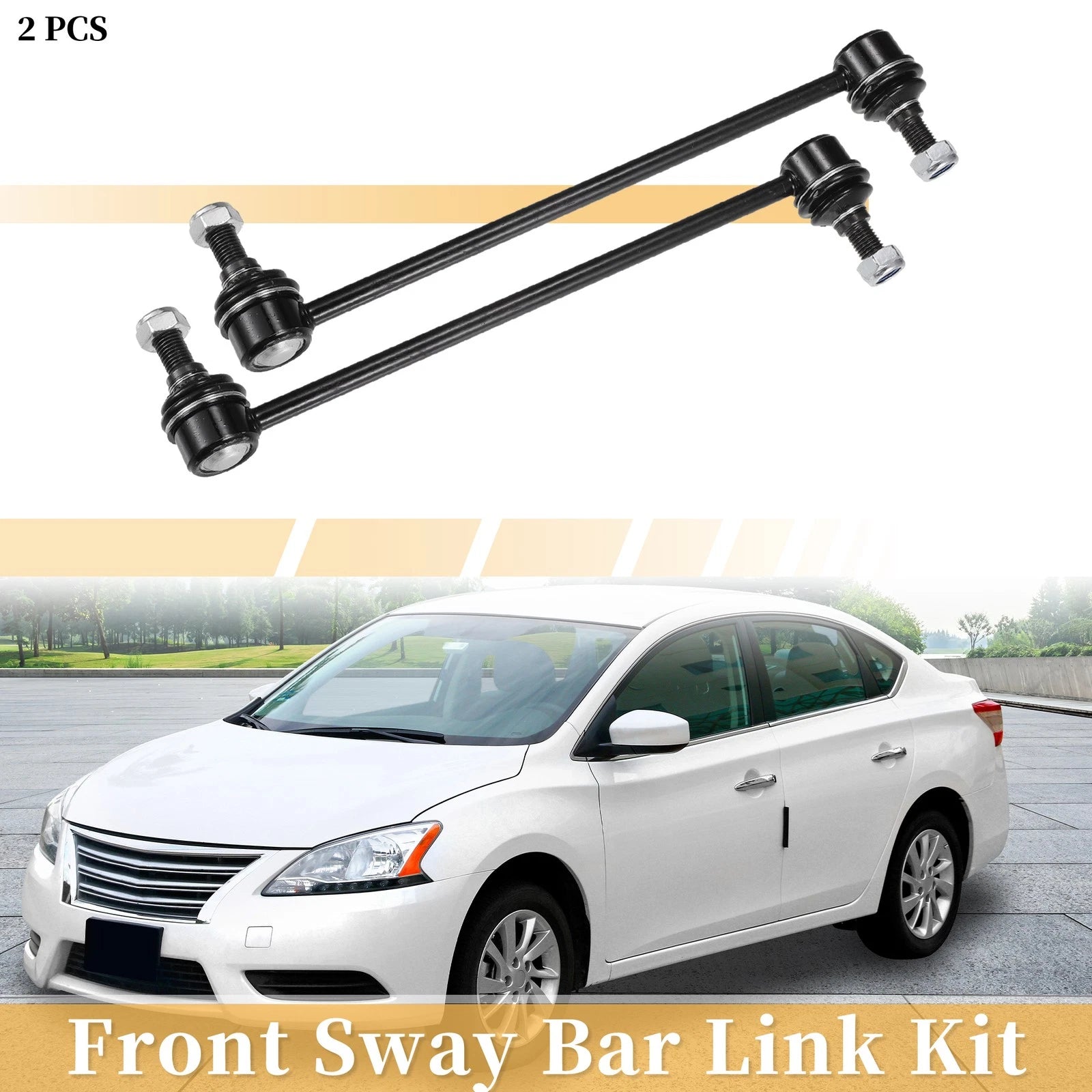 2pcs Front Stabilizer Sway Bar Link for Nissan Sentra (2007–2012) No.K750096