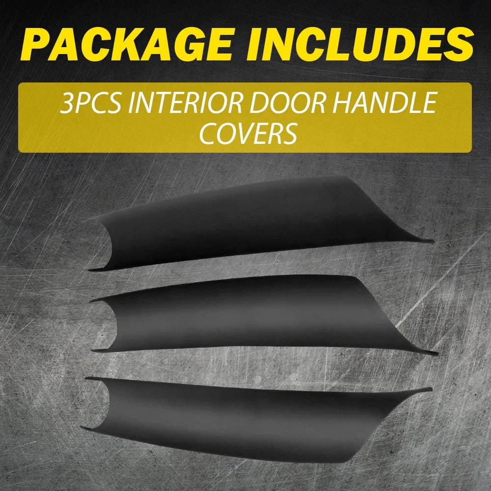 Black Inner Door Handle Pull Trim Cover for BMW X5 F15 X6 F16 (2014–2018)