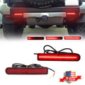 2X Red Lens Full LED Lower Bumper Reflector Lights for Toyota FJ Cruiser (2007–2014)