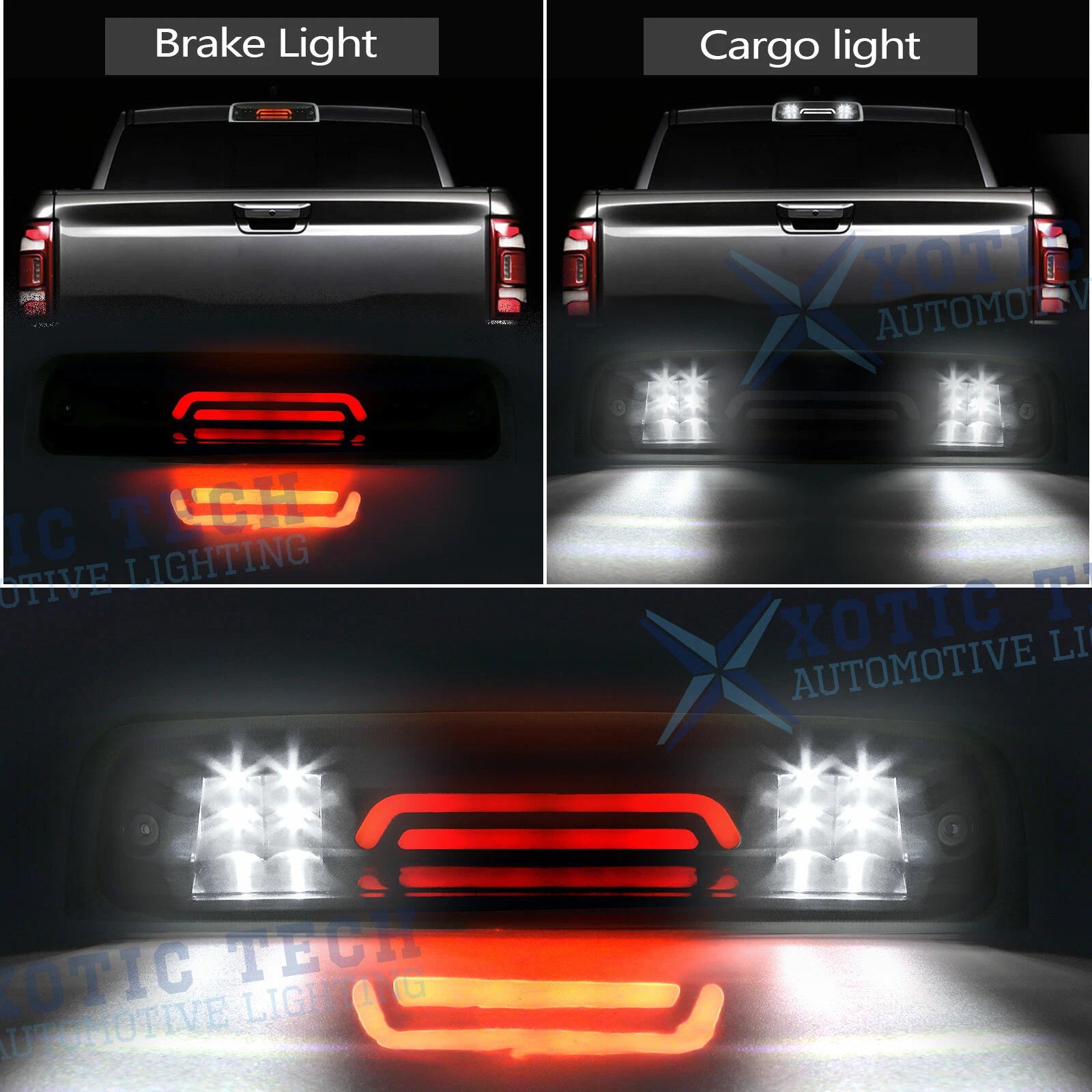 Smoke LED Third Brake + Cargo Bed Light for Dodge Ram 1500 (2009-2018)