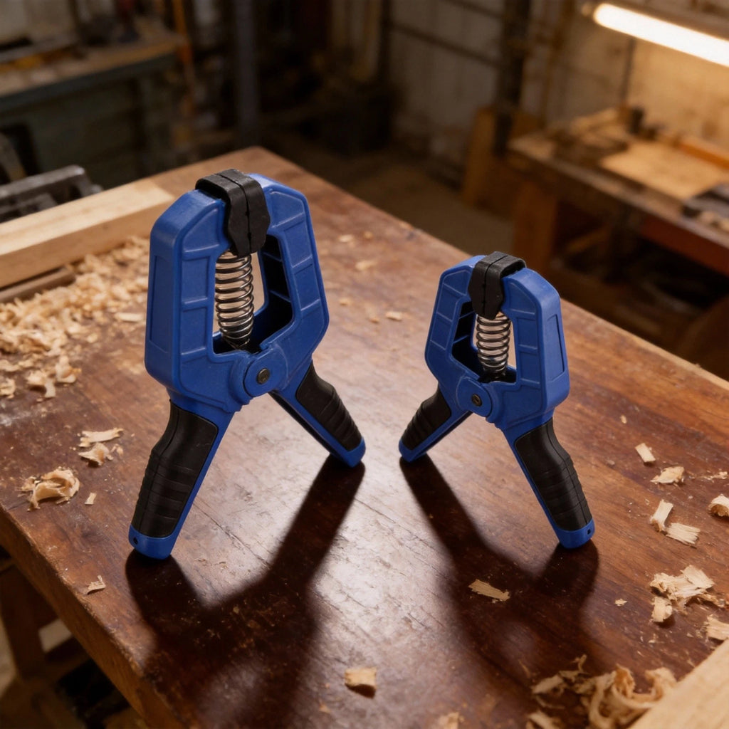Set of 4 Spring Clamps for Woodworking (4 Inch & 6 Inch)