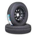 Set of 2 Trailer Tire ST175/80R13 8-Ply D 97M 5x4.5 PCD Black Mod Rim
