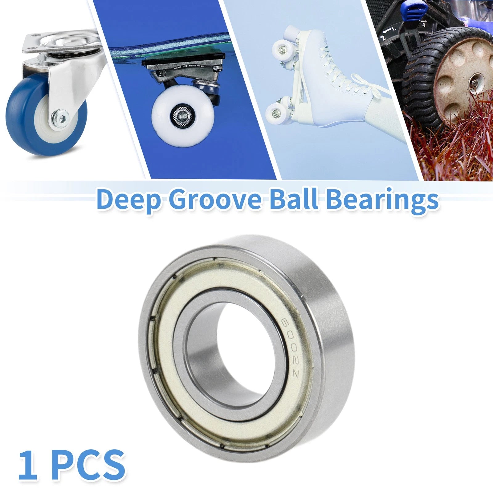 6002ZZ Deep Groove Ball Bearing for Scooter Skateboard Wheel (15x32x9mm)