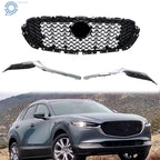 Gloss Black Front Upper Grille with Chrome Trim for Mazda CX-30 (2020–2023)