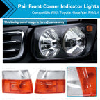 Front Corner Indicator Lights Pair for Toyota Hiace Van (1989–2005)