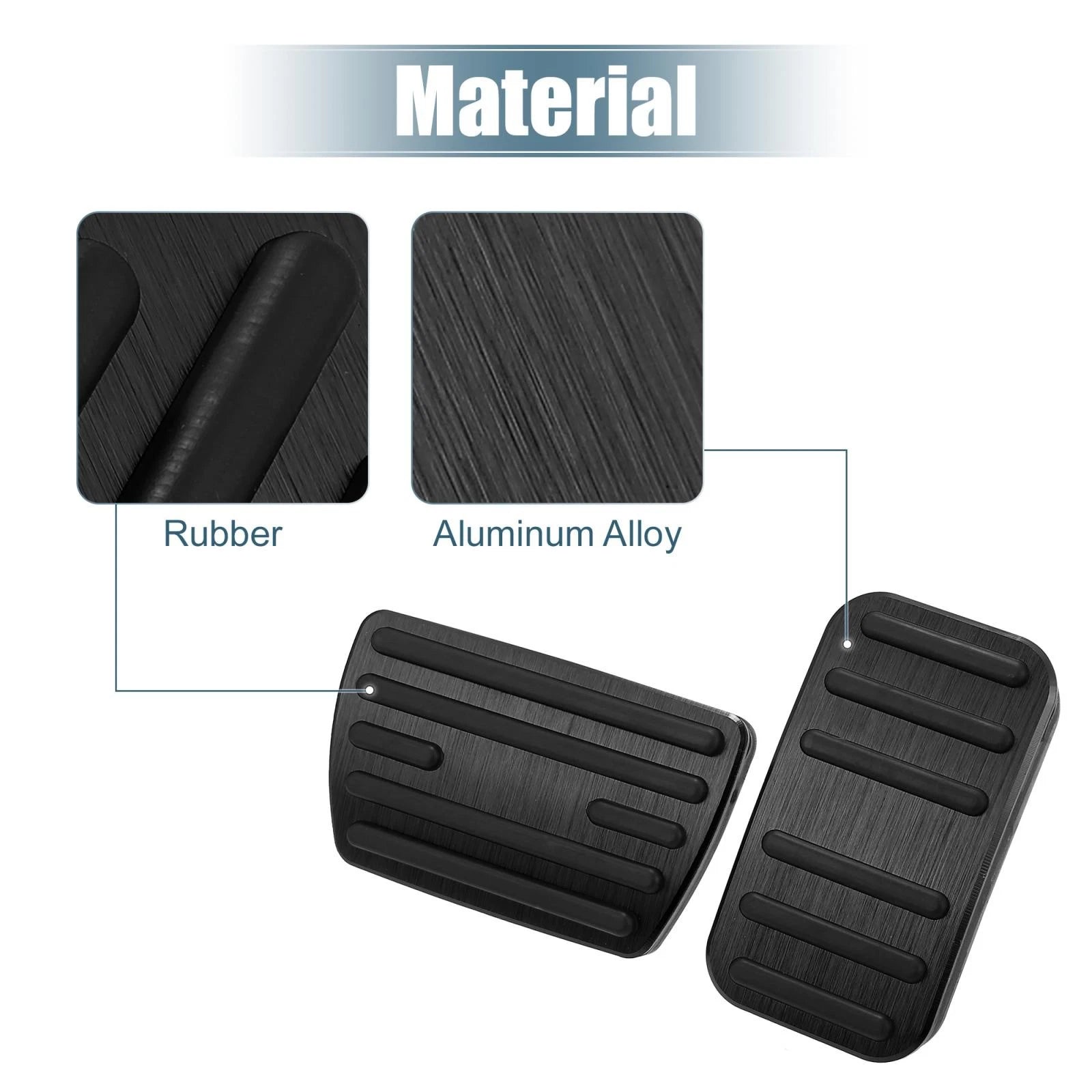 Gas Brake Pedal Cover Kit for Honda Civic (2016–2021) Black