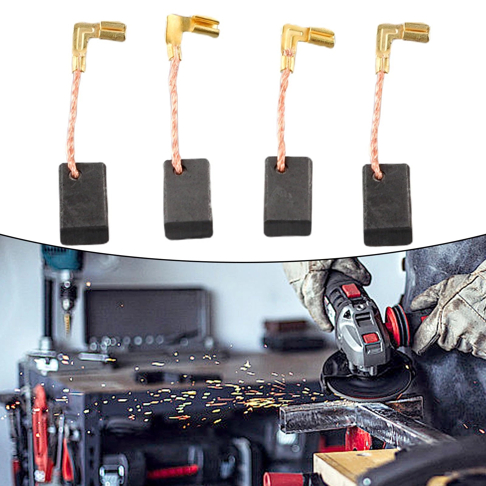 Set of 4 Metal Carbon Brushes for CB459/460 GA4530/4534/5030 JS1000