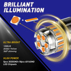 2X LED Turn Signal Light Bulbs for AUTOONE 1157 2057 7528 (CANBUS, Amber)