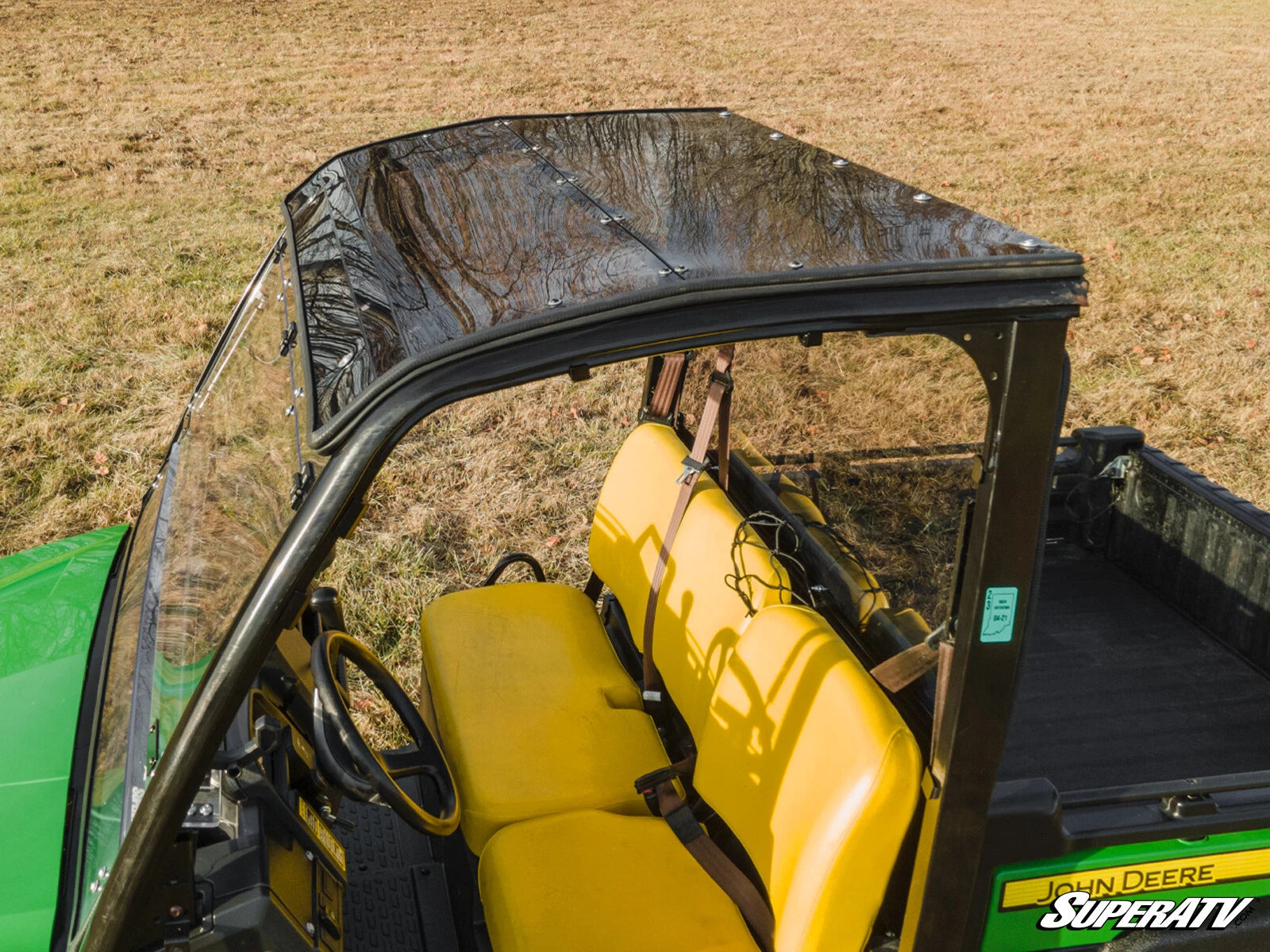 SuperATV Heavy Duty Tinted Roof for John Deere Gator 835/865 (2018–Present)