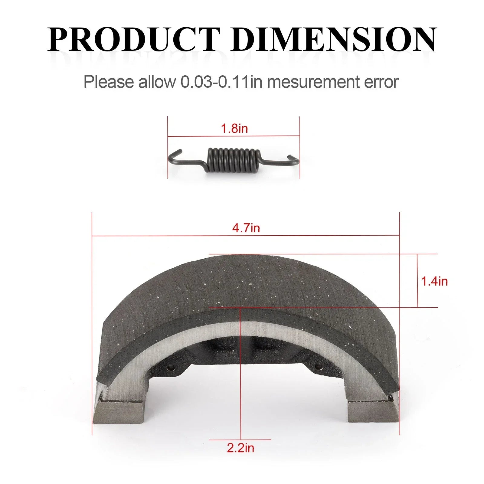 4pcs Brake Shoes Set for John Deere 750 770 790 3005 Tractor