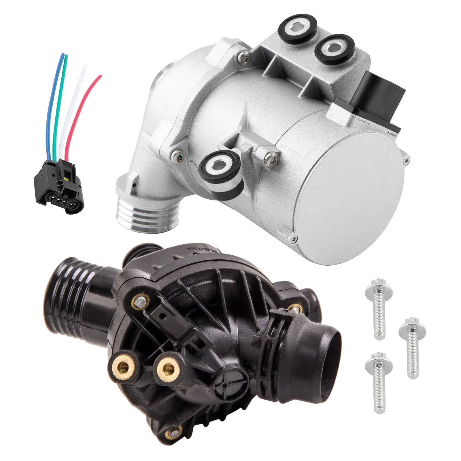 Electric Water Pump + Thermostat Kit for BMW 328i 528i 530xi 525xi X3 X5 (2007–2013)