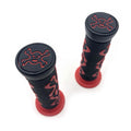 Red Skull Rubber Hand Grips for Honda CBR 600 F3 F4i RR (1995–2006)